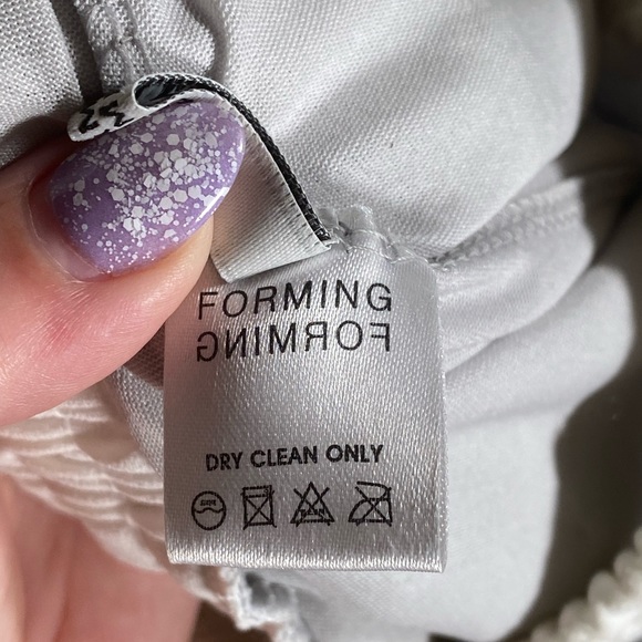 Forming Silver & White Drawstring Sequins Skirt - Picture 5 of 8